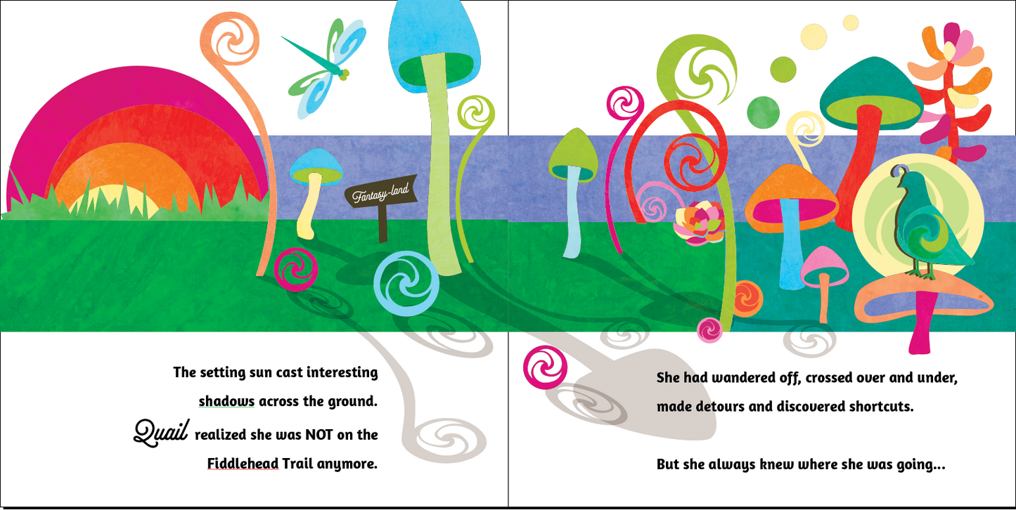 Snail, Quail & the Fiddlehead Trail - children's book