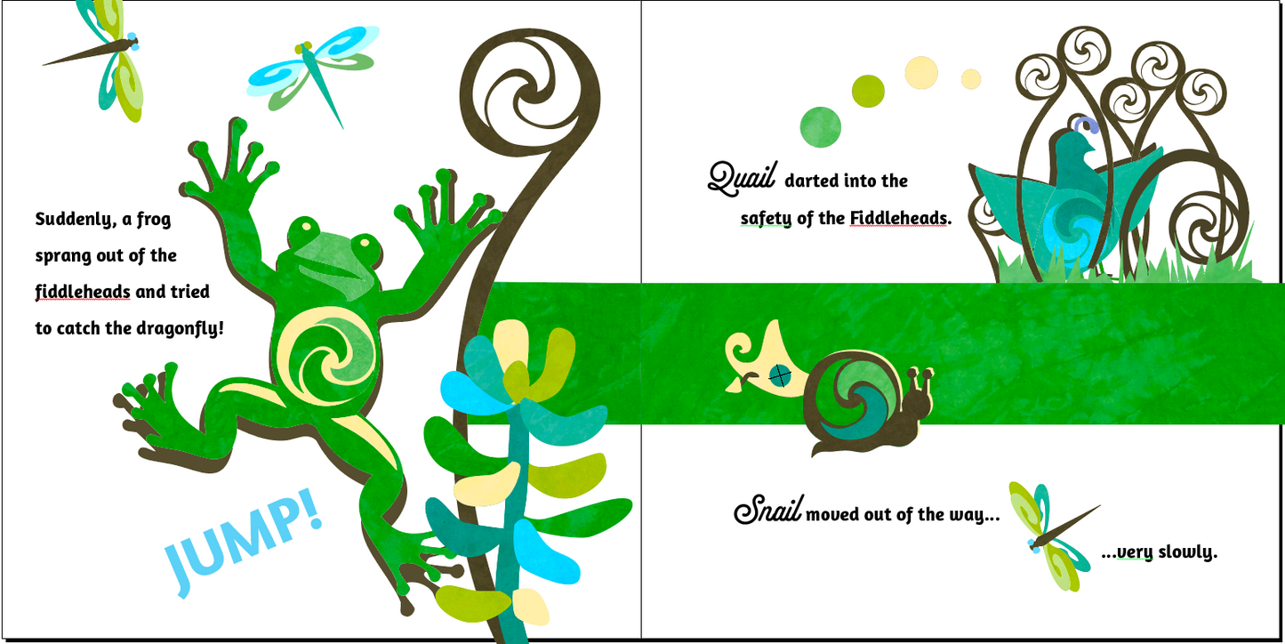 Snail, Quail & the Fiddlehead Trail - children's book